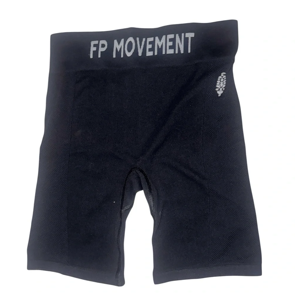 NWOT Free People X FP Movement Long Haul Bike Shorts Black XS/S